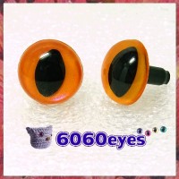 1 Pair Orange Frost Hand Painted Safety Eyes Plastic eyes